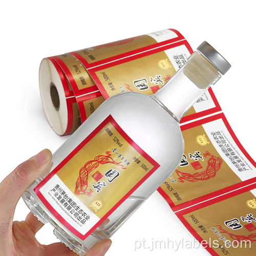Adesivos de logotipo imprimindo decalques de vinil rótulos de embalagem de garrafa